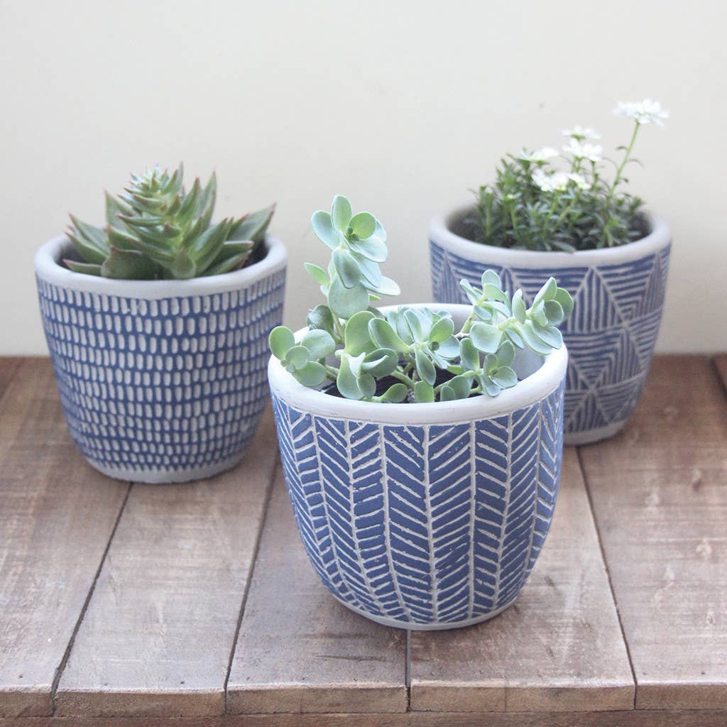 Cement Dotted Planter