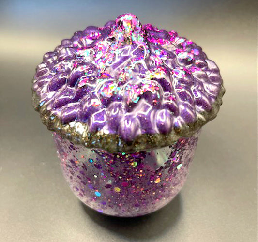 Arte Acorn Container Purple Haze Transparent Holder Box