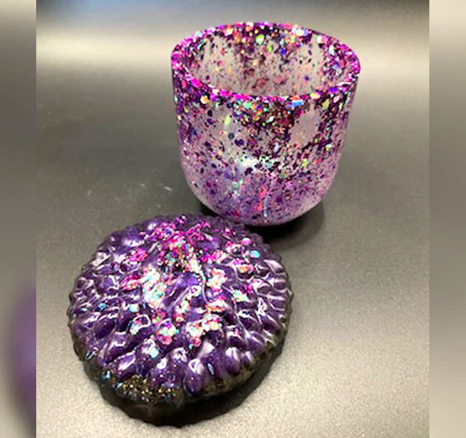 Arte Acorn Container Purple Haze Art Holder Box Open