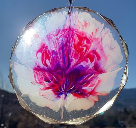 Blooming Purple and Pink 'Ice Dragon Bloom' Suncatcher