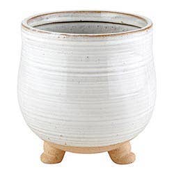 Round Porcelain Pot with Legs